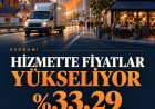Hizmet üretici fiyatlarında yıllık artış yüzde 33,29 oldu