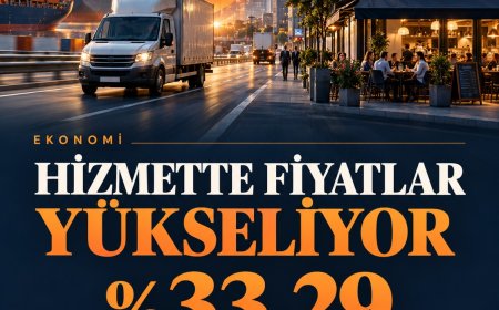 Hizmet üretici fiyatlarında yıllık artış yüzde 33,29 oldu