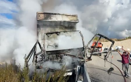 Manavgat’ta yanan kamyonun sürücüsü: İnsanlara zarar gelmesin diye kendimi yola attım