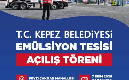 Kepez’de yol maliyetini düşürecek tesis açılıyor: Yılda 30 milyon TL tasarruf hedefi