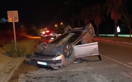 Side’de takla atan otomobilin sürücüsü 262 promil alkollü çıktı: 50 bin TL ceza