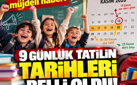 Öğrencilere 9 günlük tatil müjdesi: Kasım ara tatili ne zaman başlayacak, okullar ne zaman açılacak?