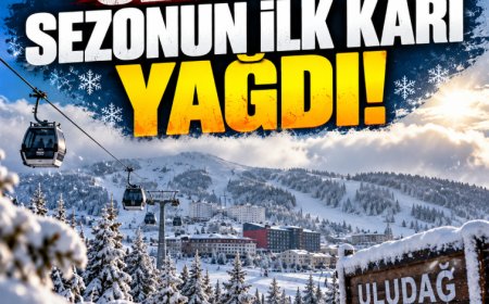 Uludağ'da beklenen kar yağışı başladı! Zirve beyaza büründü, gözler kayak sezonuna çevrildi