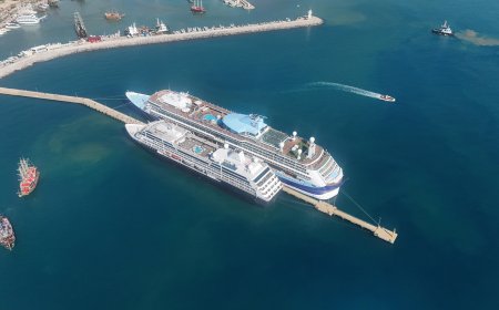 Alanya'ya kruvaziyer akını! İki dev gemiyle 2 bin 400 turist geldi