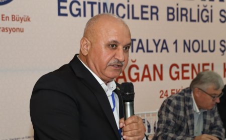 Eğitim-Bir-Sen Antalya’da Eyüp Bülent Miran 144 oyla yeniden başkan seçildi
