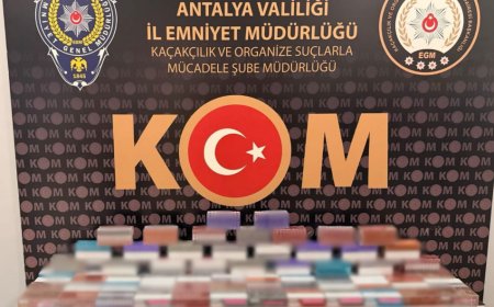 Antalya’da KOM operasyonları: 8 tutuklama, 22 bin 592 paket kaçak sigara