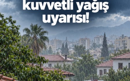 Antalya’nın 9 ilçesine kuvvetli yağış uyarısı: Saat 15.00’e kadar sürecek
