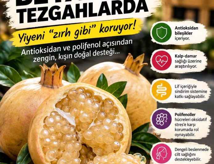 Beyaz nar tezgâhlarda yerini aldı: Farklı görünümüyle dikkat çekiyor