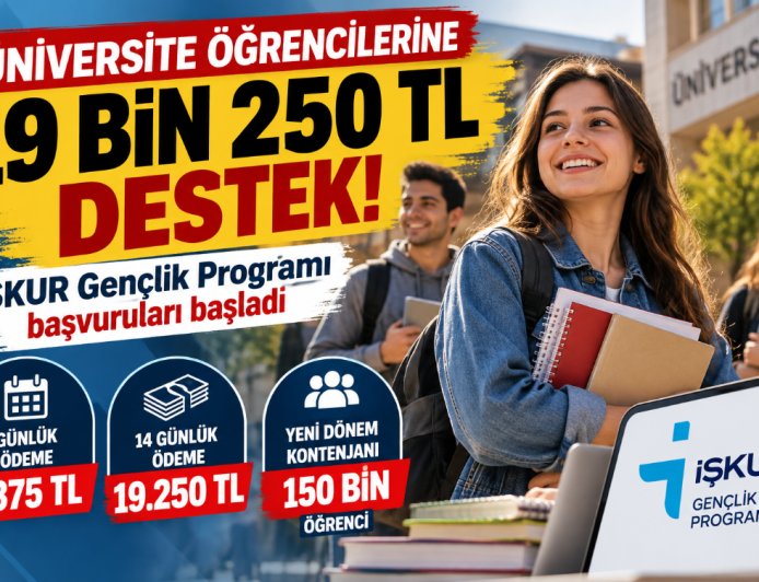 Üniversite öğrencilerine 19 bin 250 TL destek! İŞKUR Gençlik Programı başvuruları başladı