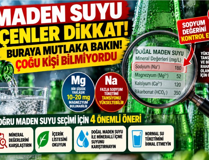 Maden suyu içenler dikkat! Şişenin üzerindeki bu değer sağlığınız için önemli