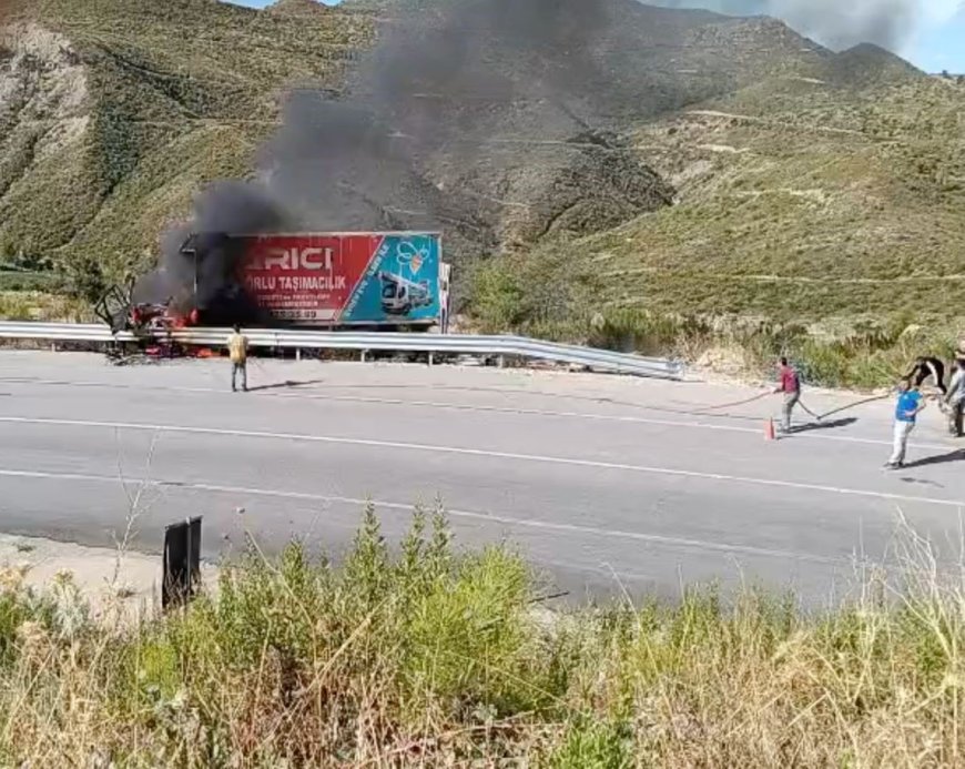 Manavgat’ta yanan kamyonun sürücüsü: İnsanlara zarar gelmesin diye kendimi yola attım