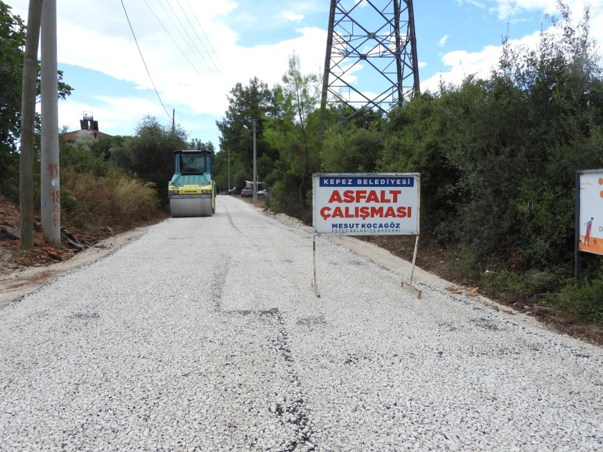 Kepez Duacı’da 700 metrelik yolda yenileme çalışması