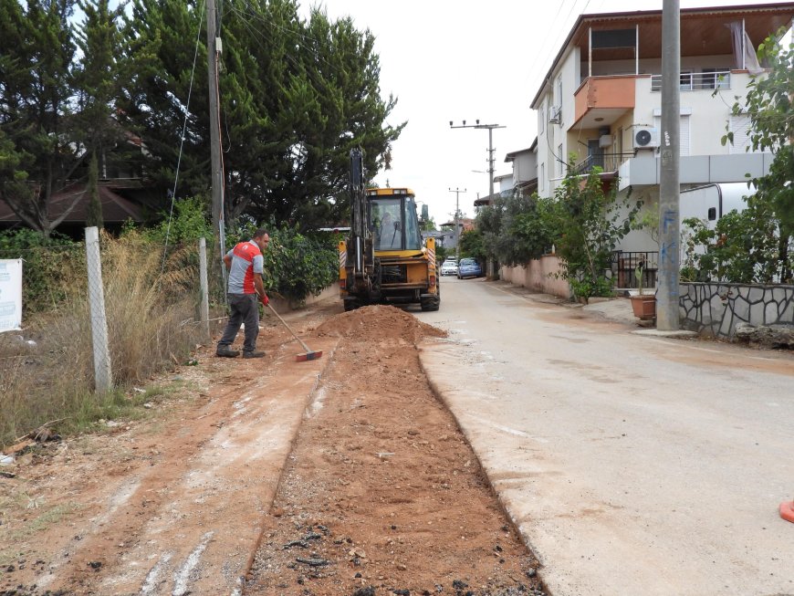 Kepez Duacı’da 700 metrelik yolda yenileme çalışması
