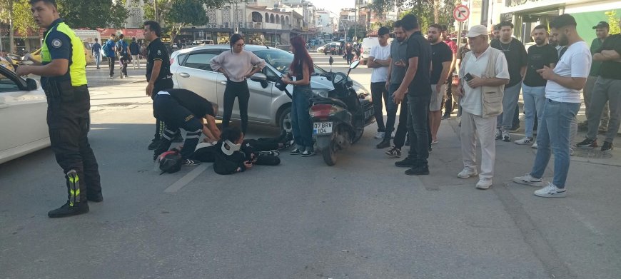 Serik’te otomobil ile motosiklet çarpıştı: 2 kişi yaralandı