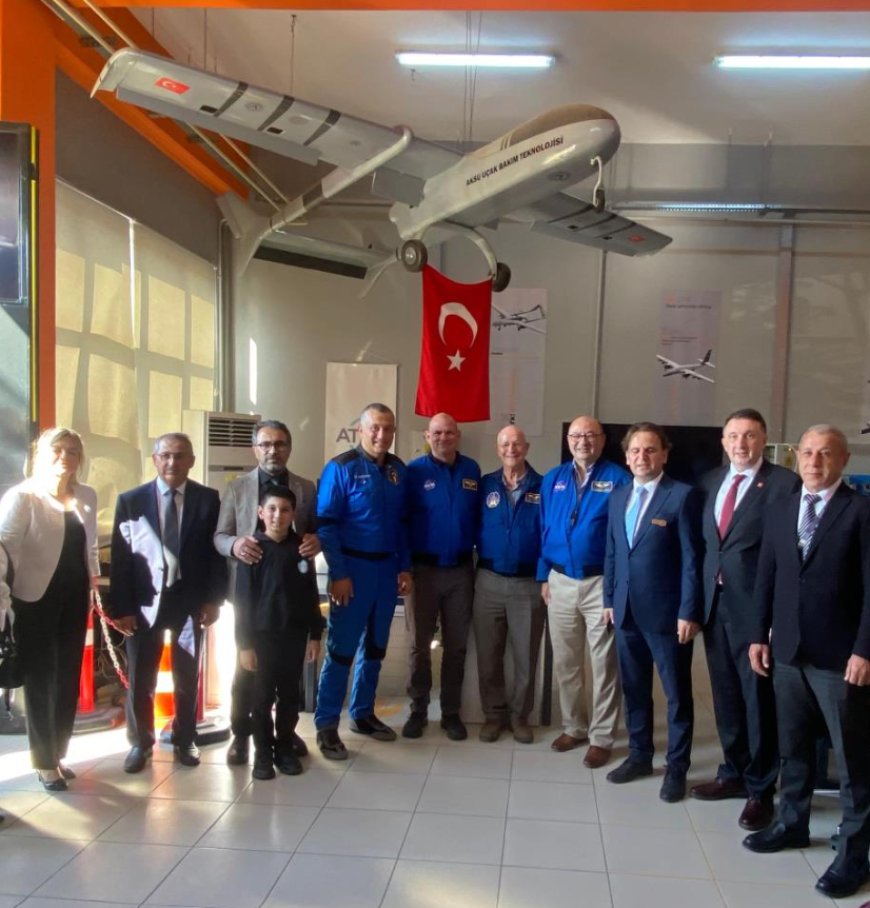 Antalya’da astronotlardan uçak okuluna ziyaret: Öğrencilerle uzay ve havacılığı konuştular