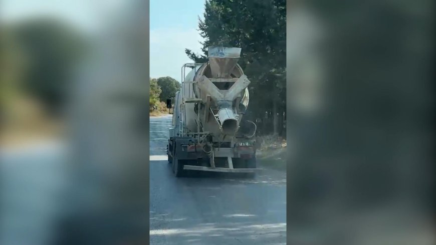 Kepez’de yola beton harcı döken miksere 200 bin TL ceza!