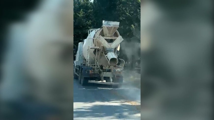 Kepez’de yola beton harcı döken miksere 200 bin TL ceza!