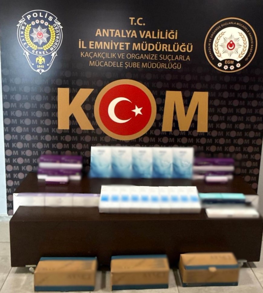 Antalya’da kaçakçılığa darbe: 8 bin 282 paket sigara ele geçirildi, 1 kişi tutuklandı