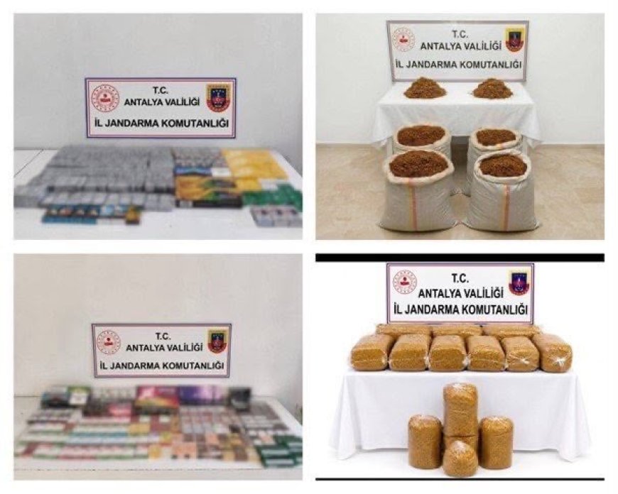 Antalya’da 4 ilçeye kaçak tütün operasyonu: 312 kilo tütün ve binlerce makaron ele geçirildi