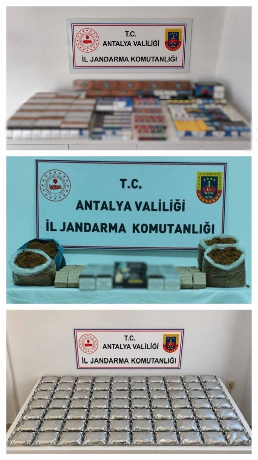 Antalya’da 4 ilçeye kaçak tütün operasyonu: 312 kilo tütün ve binlerce makaron ele geçirildi