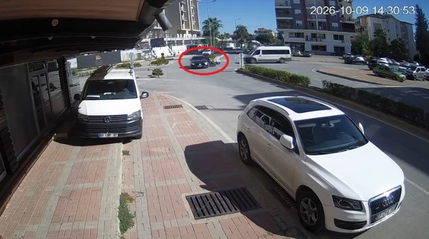Manavgat’ta kazayı yara almadan atlattı, lüks otomobili bağlandı: O anlar kamerada