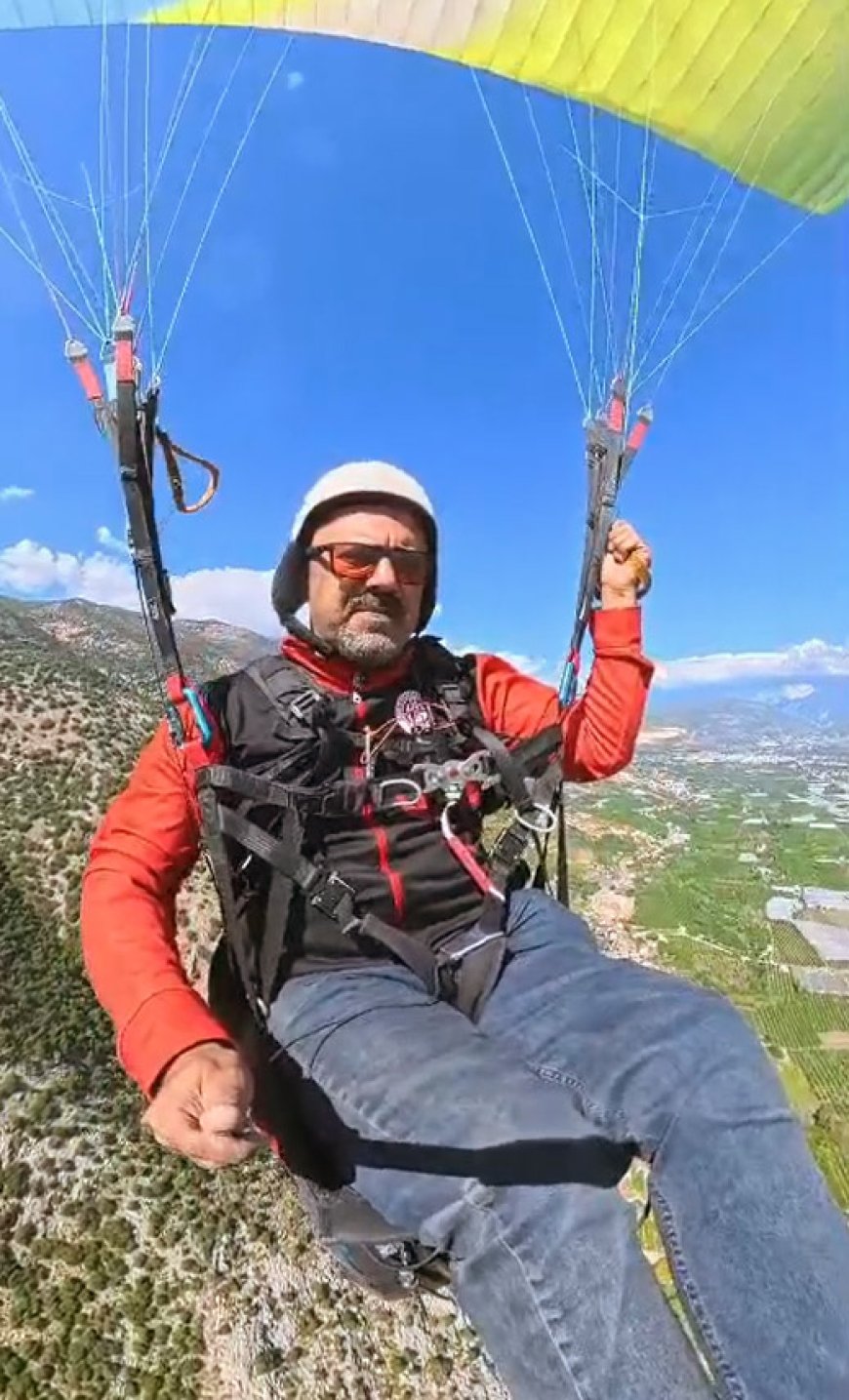 Antalya Finike'de bir ilk: 1100 metreden yamaç paraşütüyle havalandı