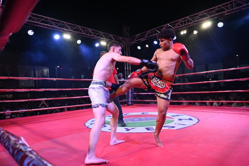 Kepez'de Kızıl Elma Muay Thai Şampiyonlar Galası: Ringde 8 şampiyon belli oldu