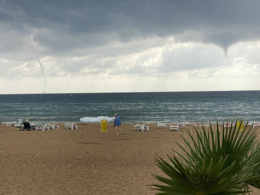 Alanya’da denizde aynı anda 3 hortum oluştu! Vatandaşlar o anları görüntüledi
