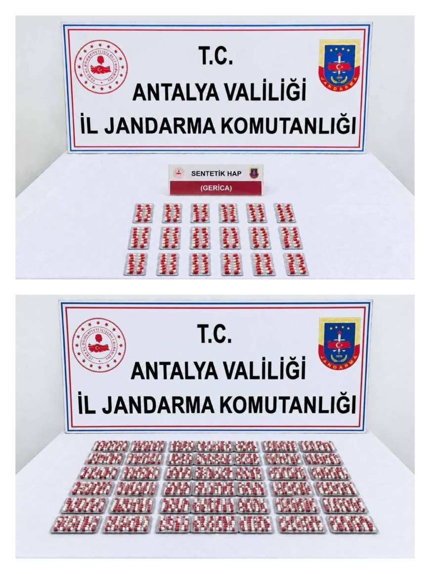 Antalya'da uyuşturucu operasyonu! Aksu ve Döşemealtı'nda 1.358 sentetik hap ele geçirildi, 3 şüpheli tutuklandı