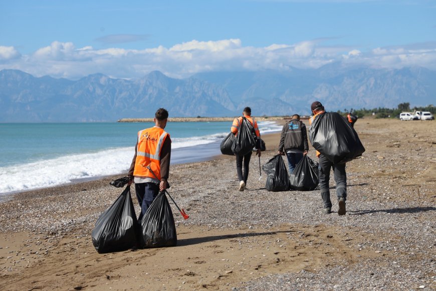 Antalya'nın caretta caretta yuvalama alanında temizlik seferberliği! Aksu Belediyesi'nden çevre çağrısı