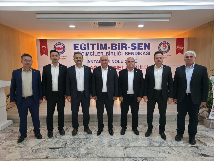 Eğitim-Bir-Sen Antalya’da Eyüp Bülent Miran 144 oyla yeniden başkan seçildi