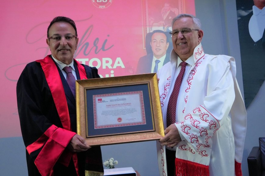 Antalya Belek Üniversitesi'nden Rafet Yılmaz'a fahri doktora unvanı
