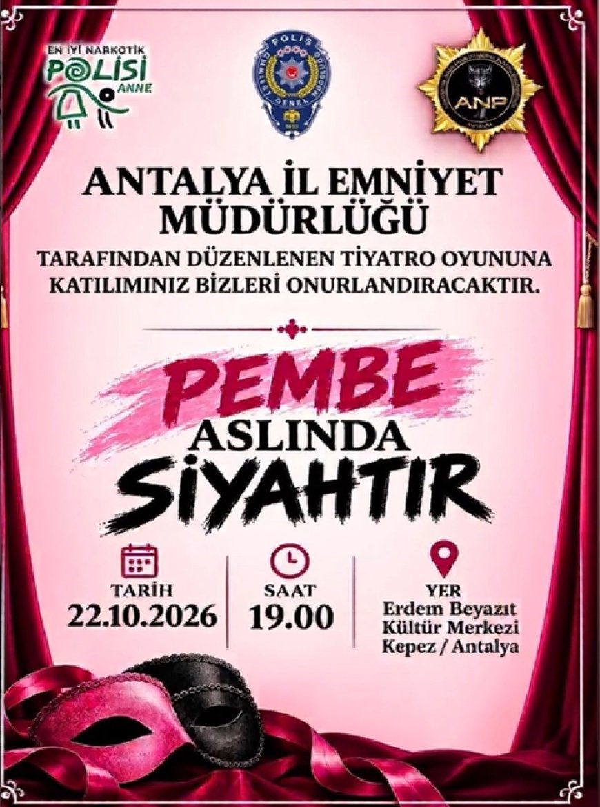 Antalya'da uyuşturucuyla mücadele sahneye taşındı: 1700 kişi farkındalık etkinliğinde buluştu