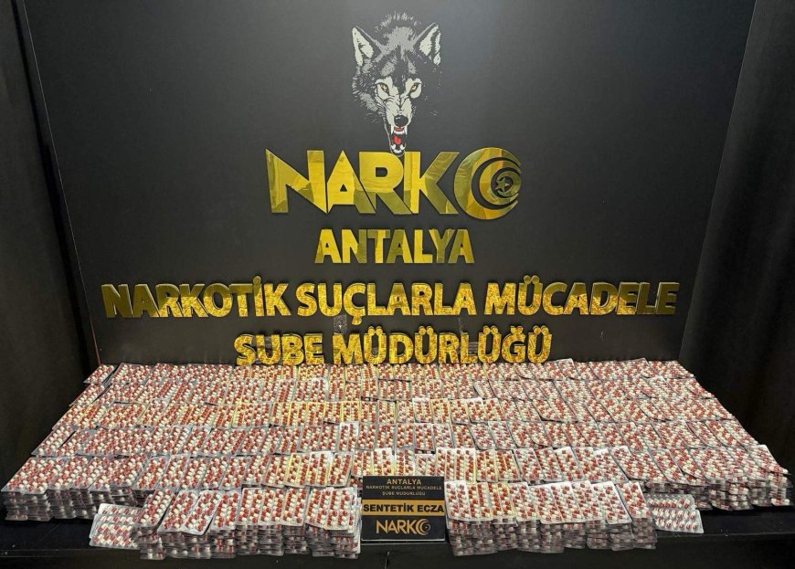 Antalya’da bir haftada 32 narkotik operasyonu: 28 bin 519 sentetik ecza ele geçirildi