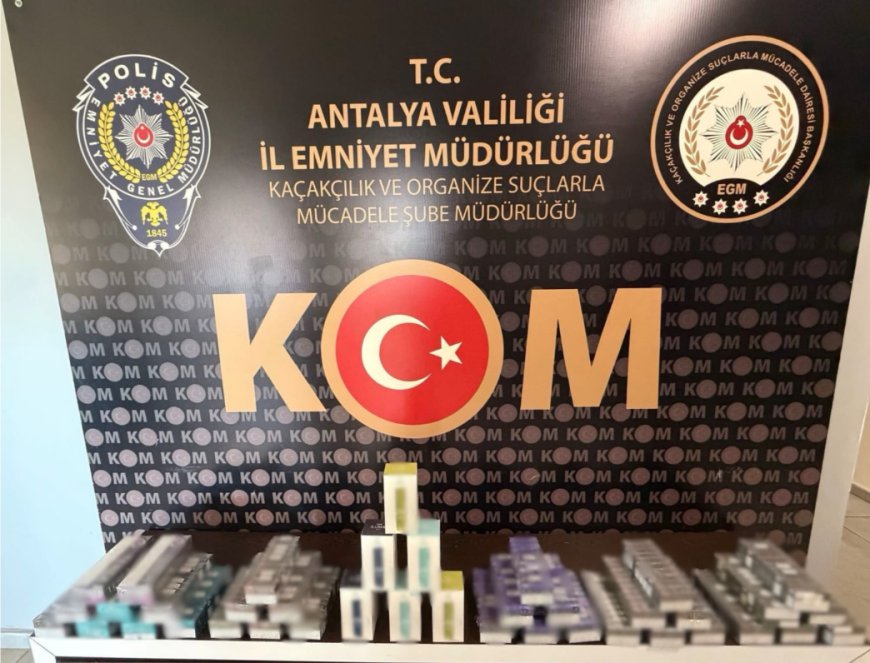 Antalya’da KOM operasyonları: 8 tutuklama, 22 bin 592 paket kaçak sigara