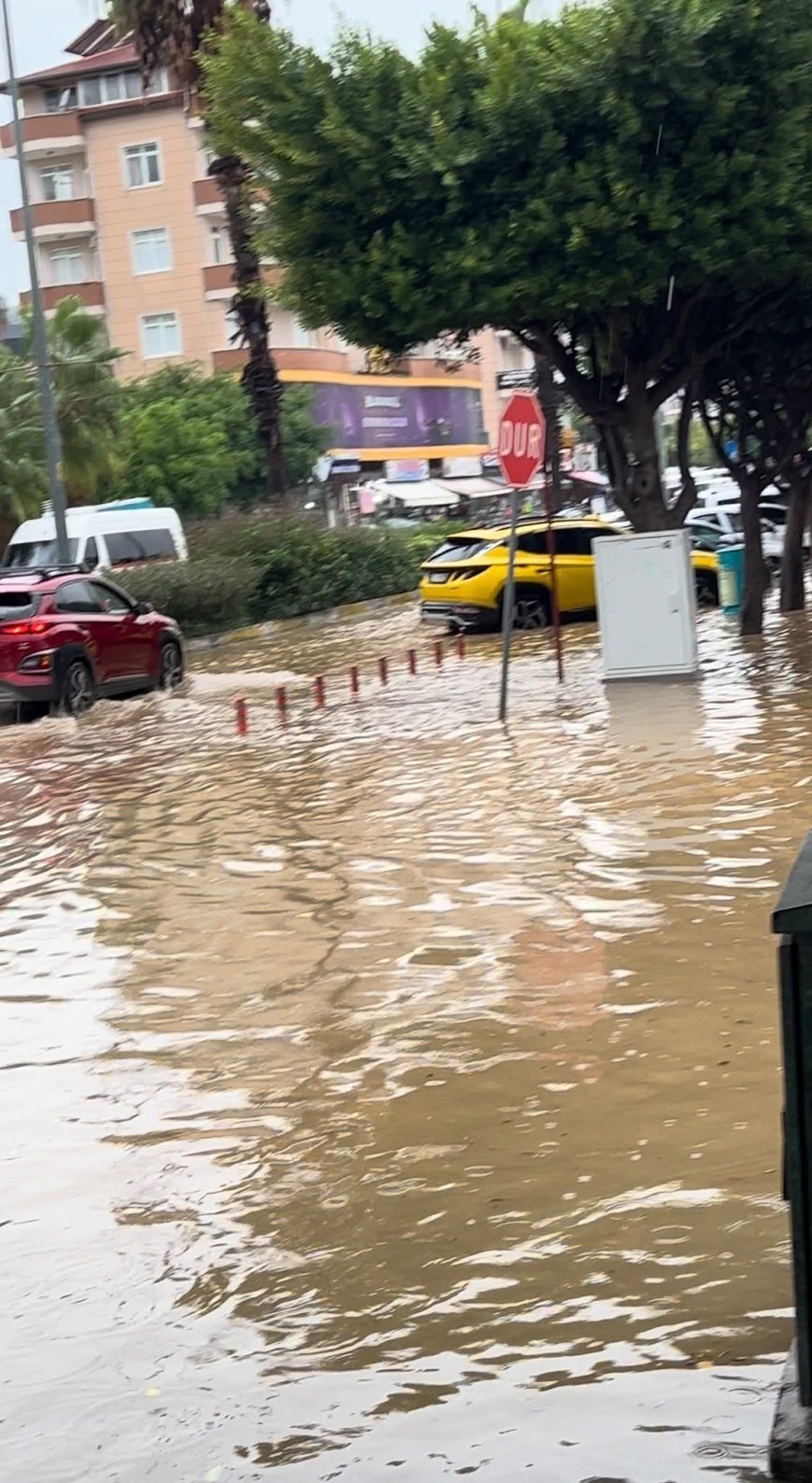 Antalya Alanya'da sağanak yağış hayatı olumsuz etkiledi: Evleri ve pazar yerini su bastı